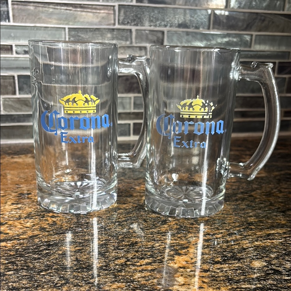 Corona Gray and Blue Dining Mugs Set